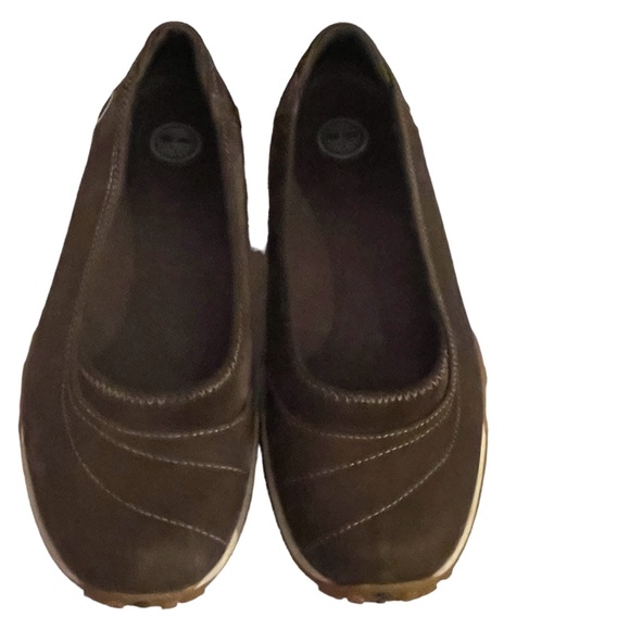 Women’s Timberland Brown Nubuck Leather Slip On Flats: Size8 - Picture 6 of 8